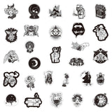 Gothic Style Black and White Stickers