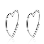 925 Sterling Silver Heart Stud Earrings