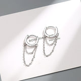 925 Sterling Silver Long Chain Earrings