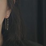 925 Sterling Silver Lips Tassel Earrings